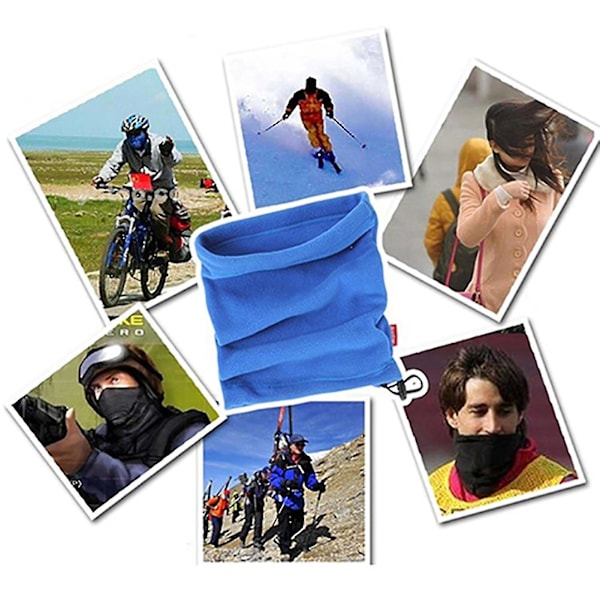 Vinter Sort Blød Fleece Halsvarmer Gaiter Hat