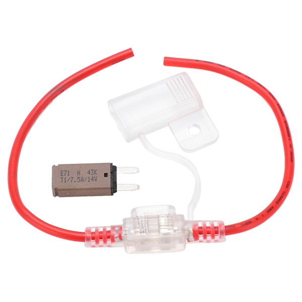 12AWG Sikringsholder Transparent Vandtæt med Automatisk Nulstilling Bryder til Bil Yacht RV Truck 32V
