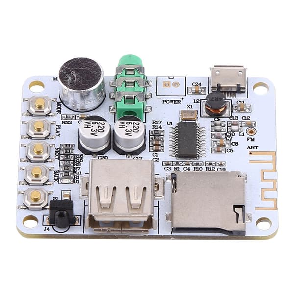 Ny Bluetooth Audio Mottaker Mikrofon Forsterker USB TF FM MP3 Dekoder WMA WAV FLAC Spiller #1