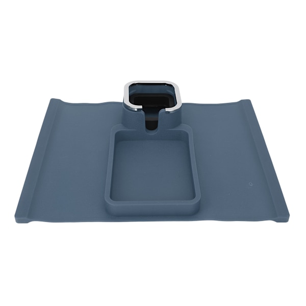 Sofa kopholderbakke Ergonomisk multifunktionel silikone sofa arm kopholder med skridsikker base sofa armstøtte bakke til kontor blå