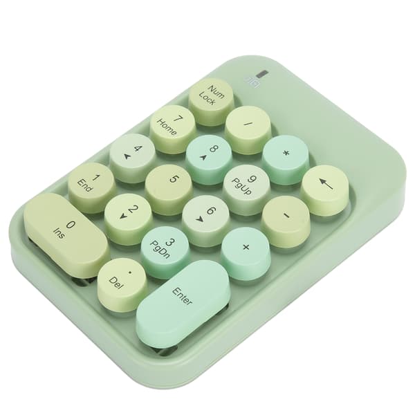 AJAZZ Wireless Numeric Keyboard Chocolate Keycap for Game Direction Switching AK18 2.4G Green