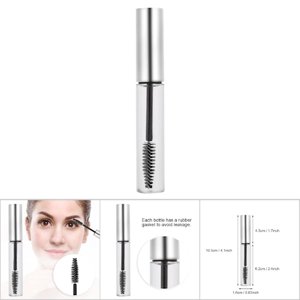 5 farver 10 ml Tom Mascara Tube med øjenvippebørste Tom Mascara beholder flaske #3