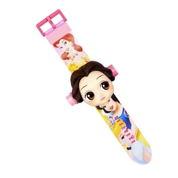 Barn Söta tecknade armbandsur Leksak Hög noggrannhet Barn Projektor Klocka Leksak för 3 till 8 år gamla pojkar och flickor Princess