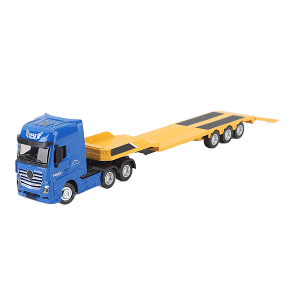 Alloy Engineering Flatbed Trailer Legetøj 1:50 Släp Legetøj til Børn over 8 År Statisk Model Gul