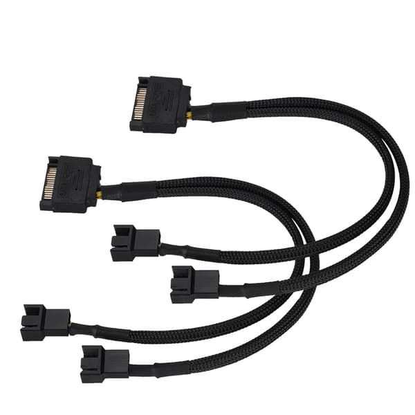 Strømadapterkabel for kjølevifte - SATA 15Pin til 2*4Pin