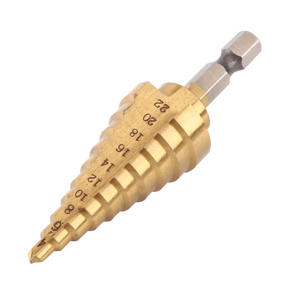Snabbstål Titanskiktat Stegborr 4-22mm Hex Skaft Elverktyg