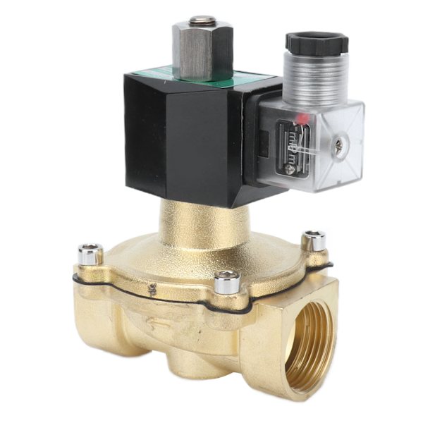 Messingmagnetventil To-vejs Glat overflade Nem installation Robust Holdbar Normalt åben magnetventil AC24V