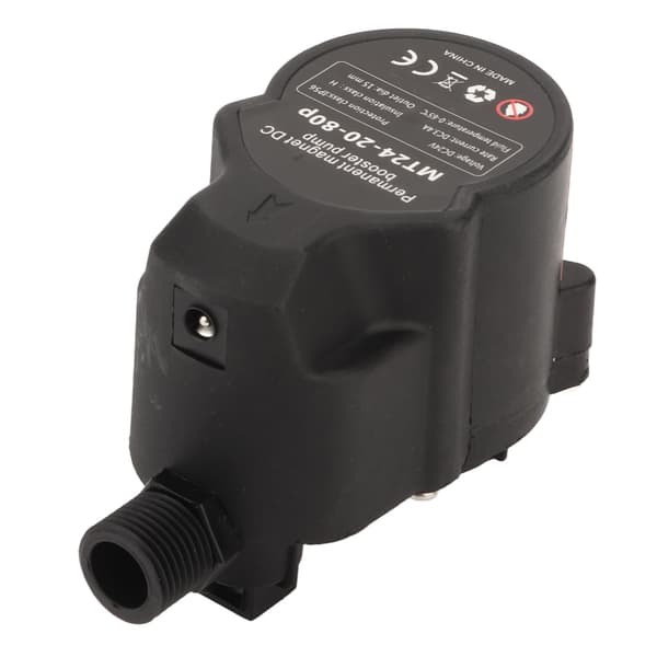 Water Pressure Booster Pump Fully Automatic Low Noise Small Shower Booster Recirculation Pump DC 24V EU Plug 100‑240V