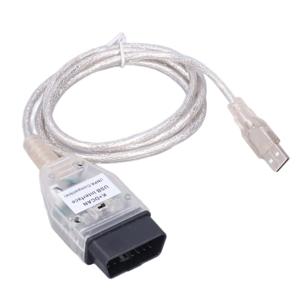Auton diagnosointityökalun kaapeli K+DCAN OBD2 USB-kaapelirajapinta kytkimellä korvaamaan sarja 1 E81 E82 E83 E87 E88 20042011