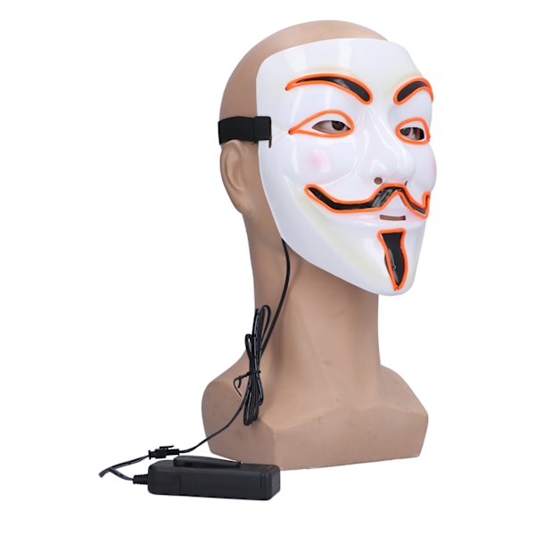 Clown Glødende Maske LED Lys Op Skræmmende Purge Maske til Halloween Karneval Påskefest
