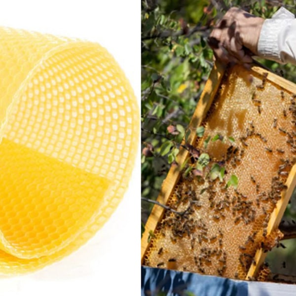 10 kpl mehiläisvahaarkkia kynttilänvalmistukseen Luonnollinen mehiläisvaha Honeycomb Foundation -arkit lapsille ja aikuisille