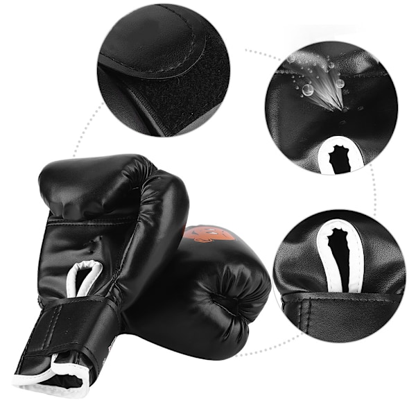 Børneboksning Slåss Muay Thai Sparring Punching Kickboxing Grappling Sandsæk Handsker Sorte