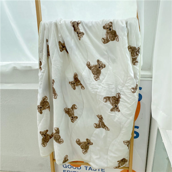 Airconditioneringsdyne Quilt Let sommerdyne med bjørnemønster til middagslur 150x200