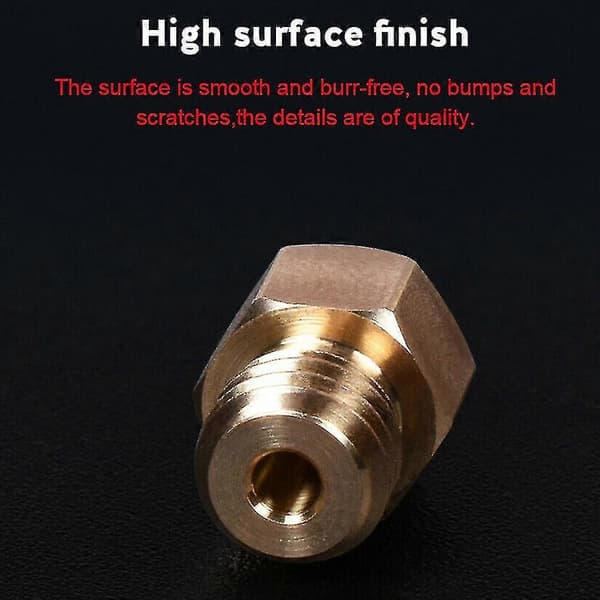 2 stk. 0,4 mm schweiziske Mk8 messingdyser kompatible med 3D-printer hotend J-head CR10