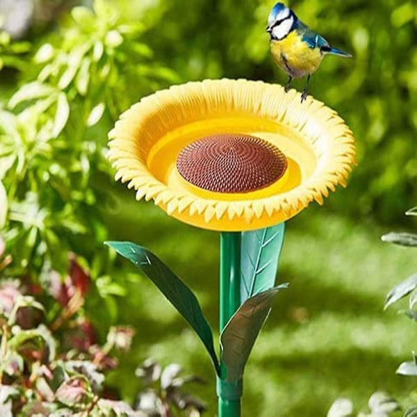 Puutarhan koristelu Auringonkukkalintujen syöttölaite, kukkamuotoinen lintujen ruokintaalusta