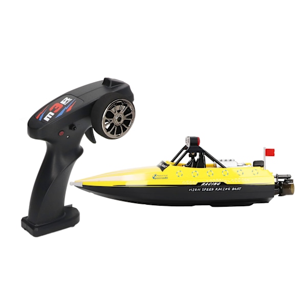 RC Boat Laddningsbar El Cool Utseende Anti Collision 80m Fjärrkontroll Båt för vuxna Barn Gul