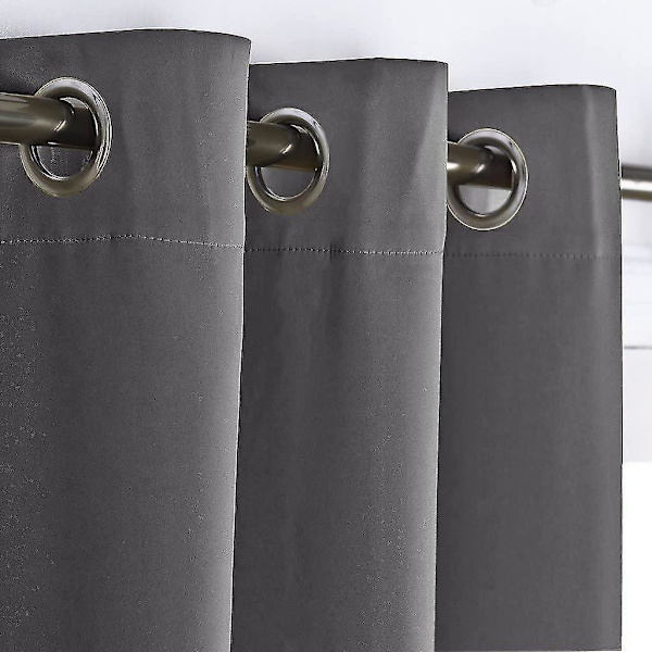 Mørkleggende Termiske Vindusgardiner med Øyebøtter - Enkelt Polyester, Lys- og Lyddempende
