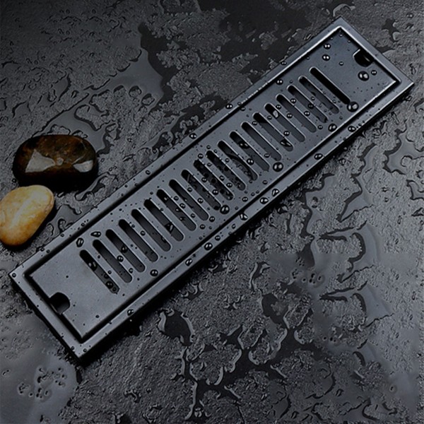 Rectangular Floor Drain 304 Stainless Steel Smooth Surface Fast Drainage Deodorant Shower Linear Drain for Home