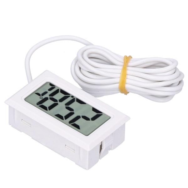 Digital termometer Mini LCD kablet elektronisk temperaturmålingsinstrument FY13001Hvid