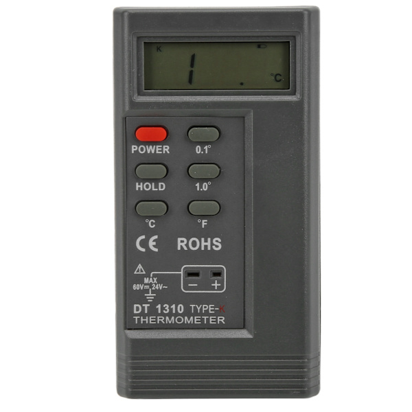 TES-1310 Digital termoelement temperaturtermometer Bärbar Digital K-typ termometer
