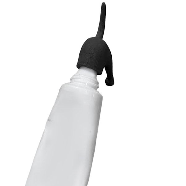 Bajsande hundrumpa Tandkräm Topper Rolig bajsande hund Tandkrämslock Tandkräm Topper Dispenser Svart