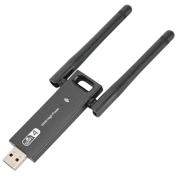 WIFI4 USB-sovitin 300mbps Tehokas Antenni Langaton WiFi Verkkokortti Tietokoneen Tarvikkeet
