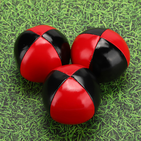3st Röd Svart PU Läder High End Portabel EPS Fin kolloidal partikel jongleringboll