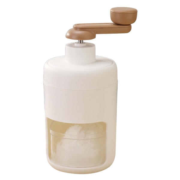 Handvev Ice Crusher Multipurpose Food Grade Mini Snow Cone Machine för hemmabruk Vit