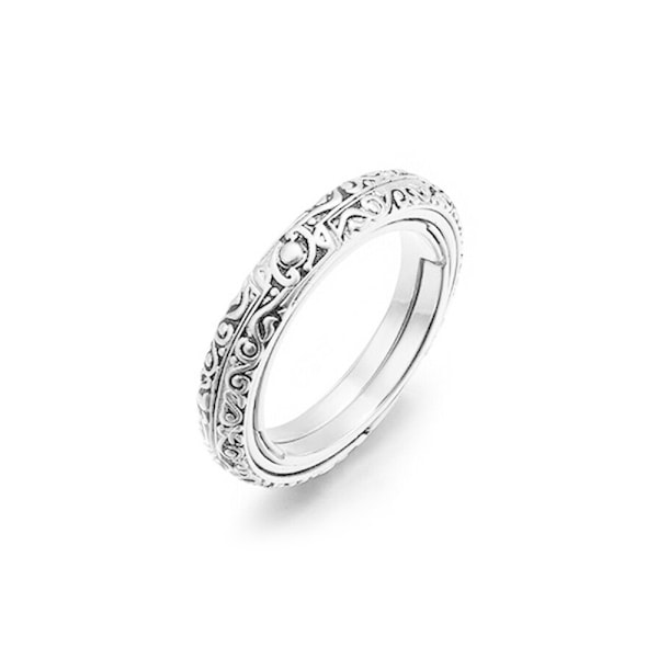 Astronomisk fingerring Vikbar sfär Kulring Kosmisk fingerring för parälskare Silver 9
