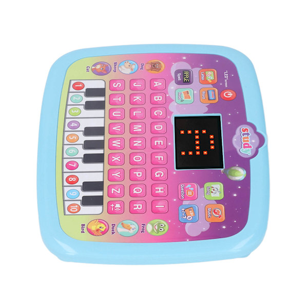 Barn Talking Tablet Tidlig Utdanning Småbarn Læringstablett Smarty Læringstablett 8 Moduser Engelsk Læringstablett Blå