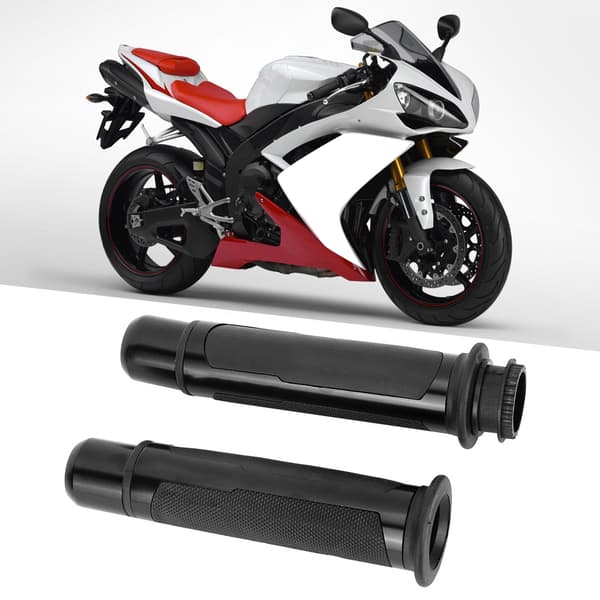 Motorcykelstyre i aluminiumgummi - Sort