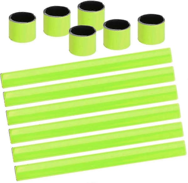 Reflekterande tejp, 12 st tryckknappsarmband, klapparmband, säkerhetstejp, åter[LD]