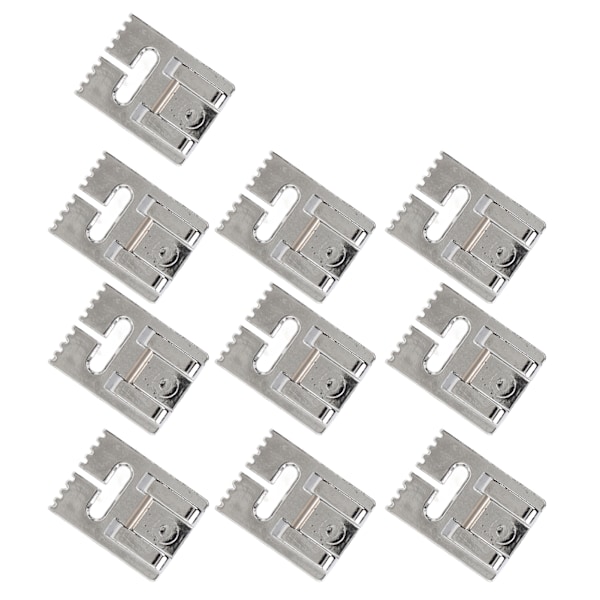 10 stk. Rynkefod 5 7 9 Rille Holdbar Blank Overflade Uden Grater Symaskinefod i Rustfrit Stål til Hjemmet 9 Rille