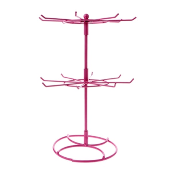 2-lags roterende halskjedeholder Smykker Tre Armbånd Stand Display Organizer For Halskjeder, Armbånd, Øredobber, Ringer-26