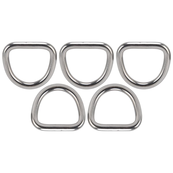 5 st D-ringar 316 rostfritt stål sömlöst halvcirkelspänne Hårdvarutillbehör 6x33x30mm