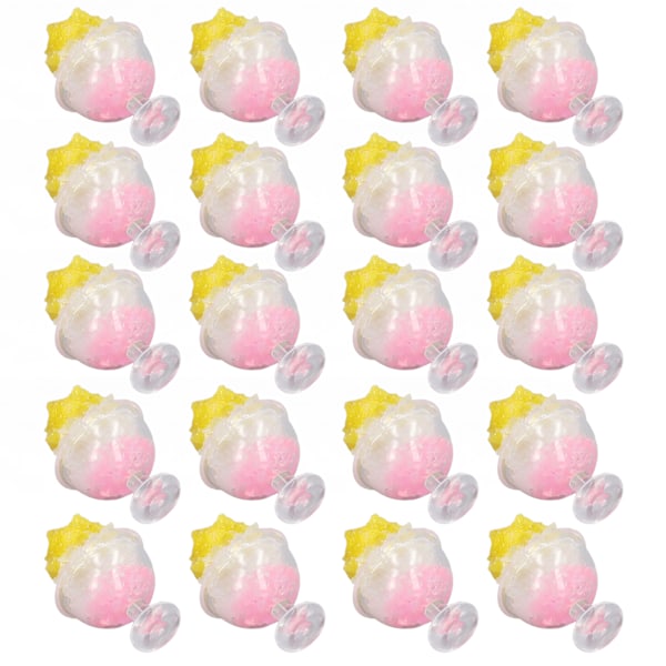 20 stk 1:12 Dukkehus Smoothie DIY Morsom Simulert Miniatyr Smoothie Dukkehus Dekor Tilbehør Gul og Rosa