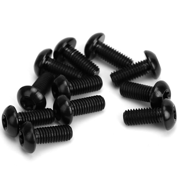 12 stk. Cykel Skivebremse Rotor Skruer Titanium Legering Cykel Skrue Tilbehør M5x12mm Sort