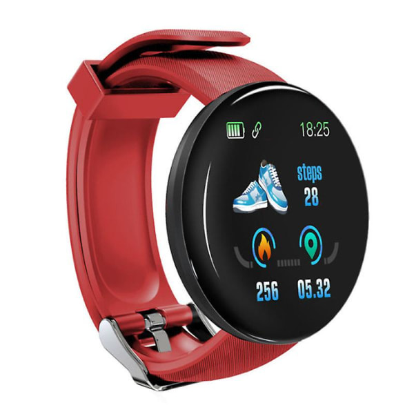 Smart watch med pulsmätning och stegräknare Red 36-40mm