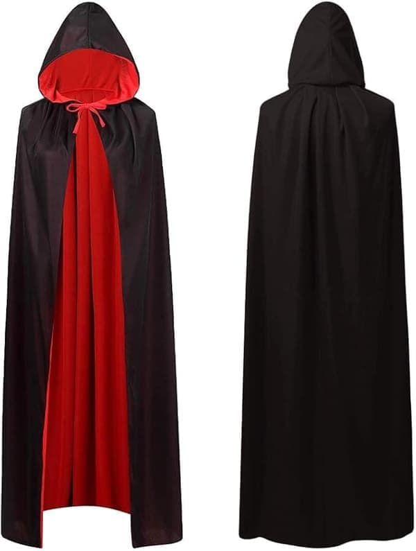 Halloweenkostume - Vendbar vampyrkappe med hætte til børn, perfekt til maskerade og fest
