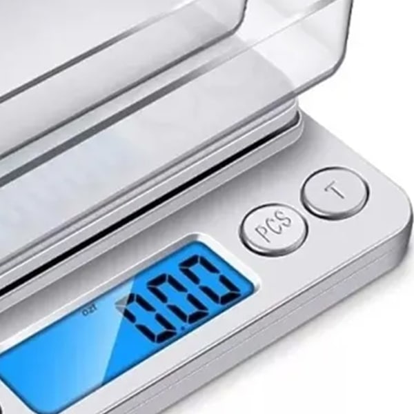 Köks elektronisk våg 0,1 g hög precision mini bärbar LCD-skärm Digital matvåg för smycken