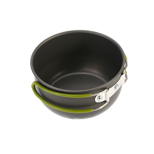Compact Aluminum Alloy Pot Set Foldable Handle with Storage Bag for Outdoor Camping