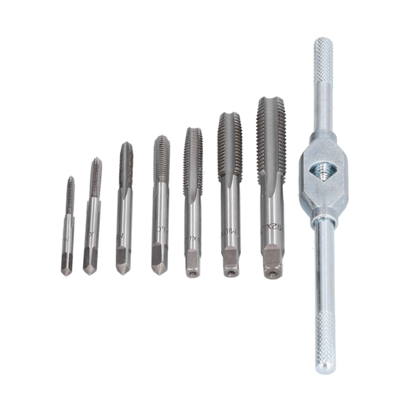 Tap Wrench Set Metric Machine Hand Screw Thread Plug with Adjustable Reamer M3~M12 Hardware