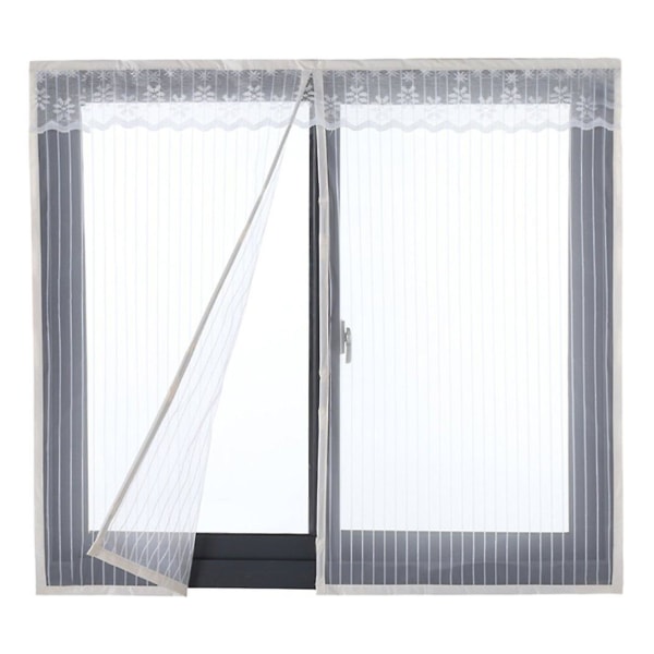 Magneettinen ikkunan mesh magneeteilla ikkunan ja oven koko kehykseen, ei porausta, koukku- ja silmukkakiinnitysnauhan asennus