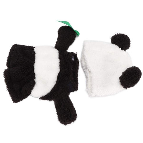 Panda Pet Halloween kostym Mjuk utsökt design hundjulkostym med mössa för små och medelstora hundar