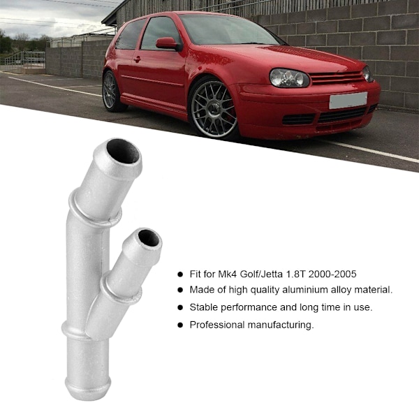 Gjuten aluminium kylrörsadapter y fläns 1J0121087E Passar för Mk4 Golf 1.8T 2000-2005