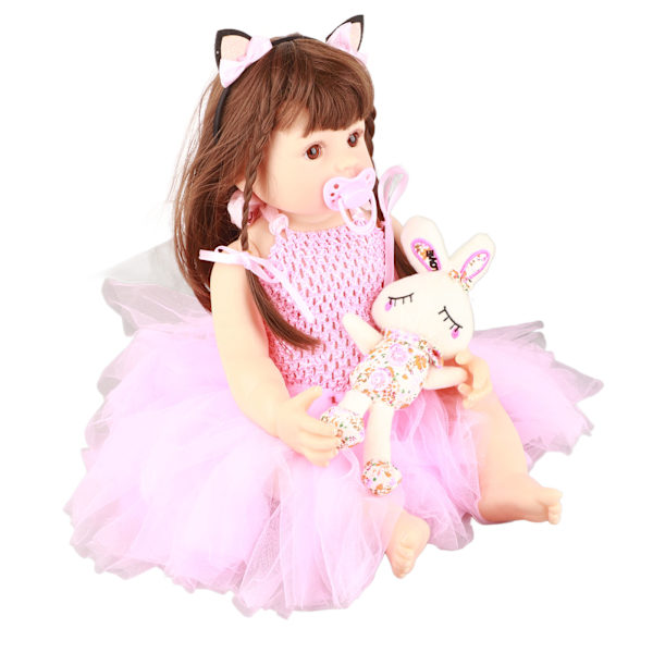 Silikon Reborn Doll Simulering Baby Boy Girl Emalj Mjukt Gummi Realistisk High Imitation Doll