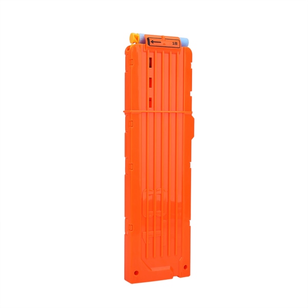 18 Dart EVA Soft Bullet Clip Dart Plast Gun Toy Cartridge Holder (Ogenomskinlig orange)