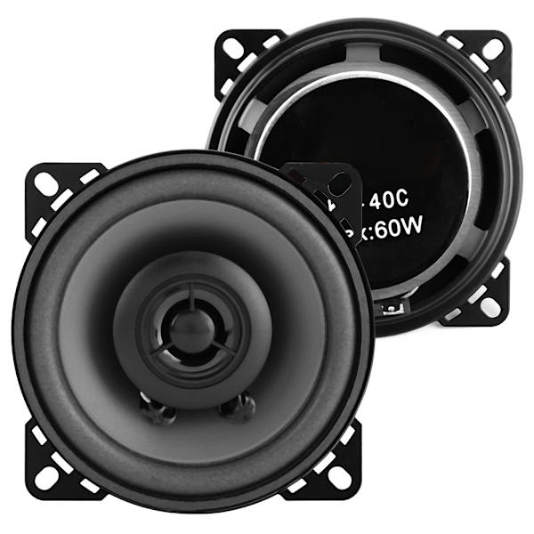 2st 4" bilhögtalare 60W bilmodifierad uppgradering koaxial ljudhögtalare