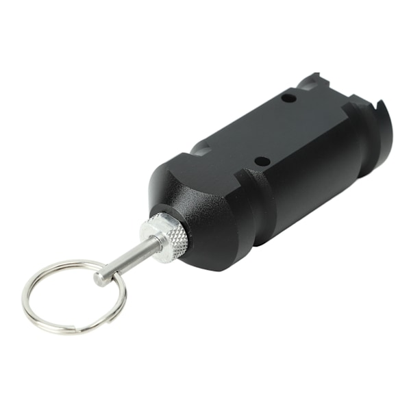 Trip Alarm 4,5V til campingtelt Perimeter Aluminiumlegering Havetilbehør Sort