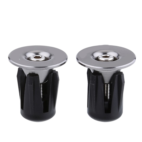 2 stk fargerike aluminium sykkelstyre stanggrep endestykker hetter (Tan)
